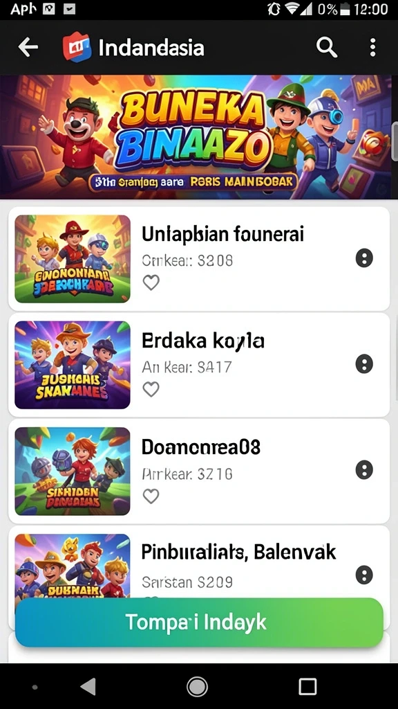 Antarmuka utama yang menarik dan mudah dipahami.