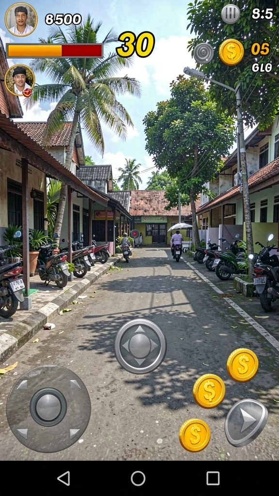 Screenshot menunjukkan momen susah payah dalam mode multiplayer.
