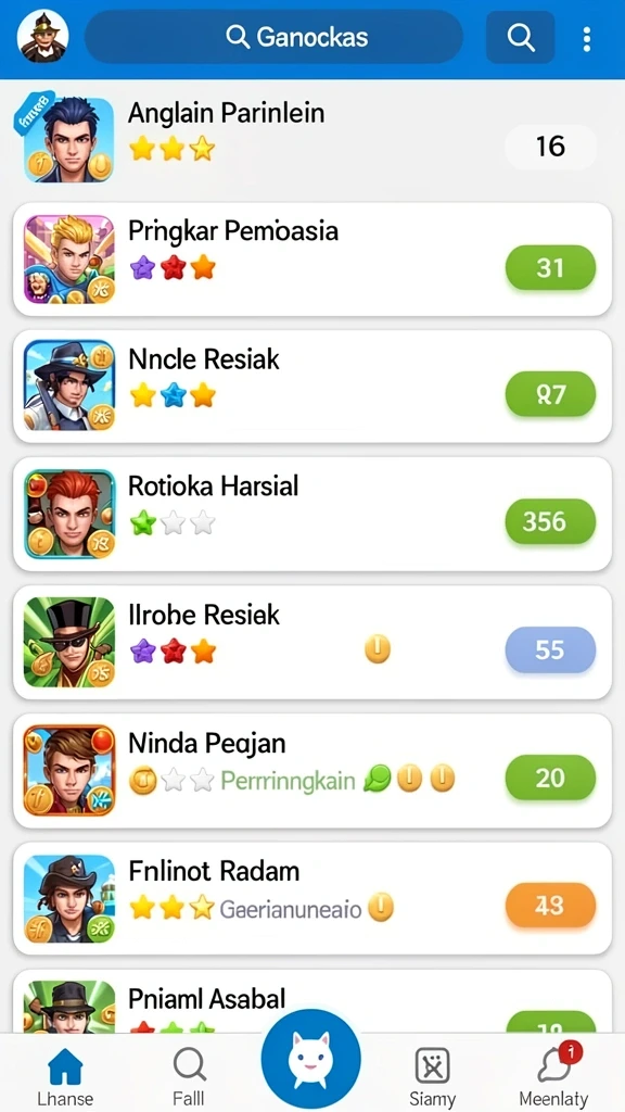 Screenshot dari level sulit yang menantang pemain.