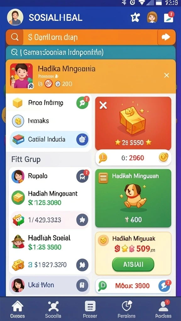 Fitur turnamen yang seru dan menantang.