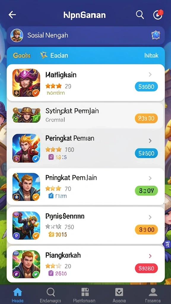 Menampilkan karakter-karakter unik dalam permainan.