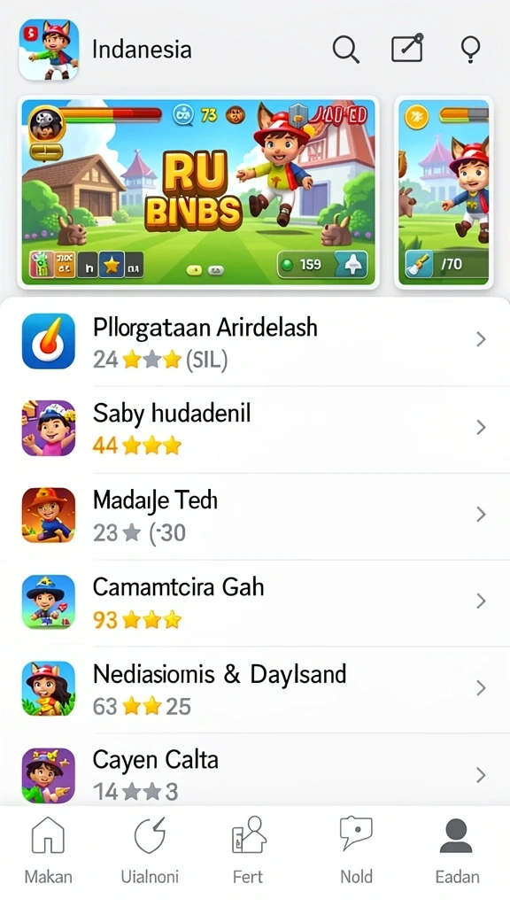 Screenshot menampilkan antarmuka permainan yang menarik.