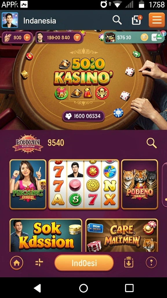 Tampilan mesin slot yang menarik dengan efek visual memukau.