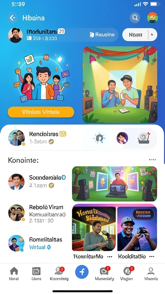 Tampilan antarmuka utama yang menarik dan mudah dipahami.