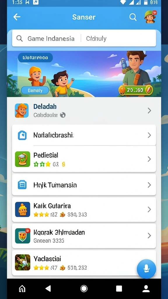 Tangkapan layar menampilkan grafis menakjubkan dalam QTGAME.