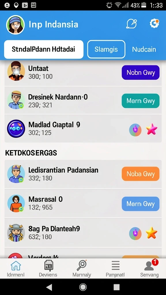 Mode permainan kompetitif yang seru dan menantang.