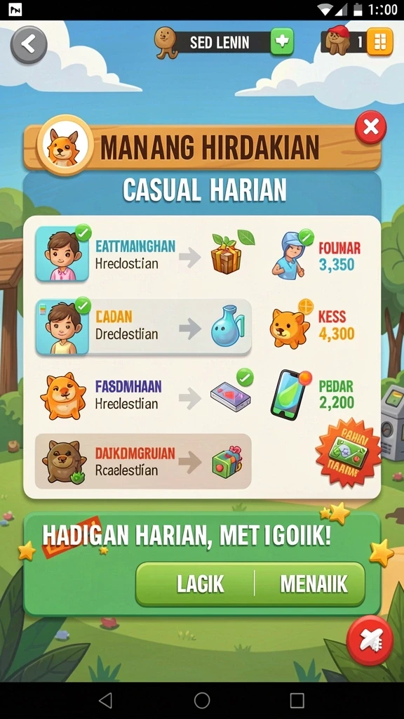 Tampilan antarmuka yang menarik dan user-friendly.