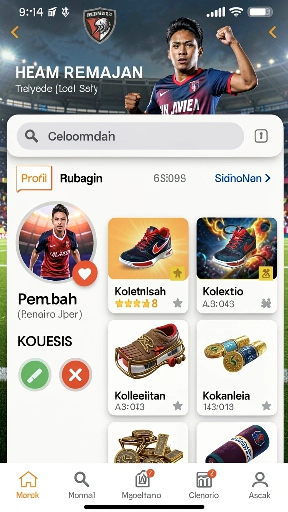 Tampilan antarmuka utama RP79 yang menarik.