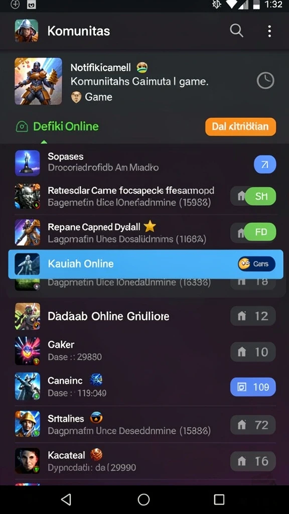 Menu permainan yang intuitif dan mudah dinavigasi.