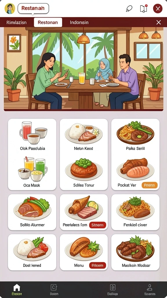 Mode permainan yang beragam dan menarik.