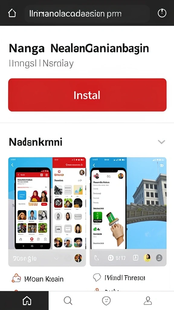 Screenshot menampilkan antarmuka utama aplikasi TAWONBET.