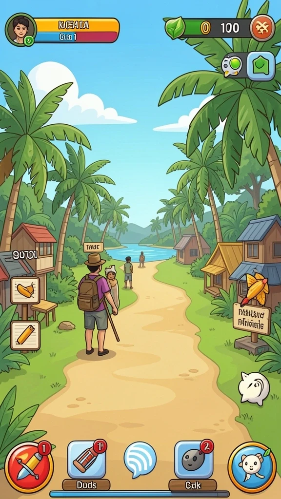 Tampilan menu utama yang menarik dan informatif.
